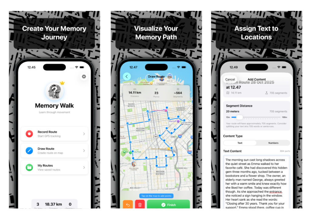 Memory Walk - iOS app